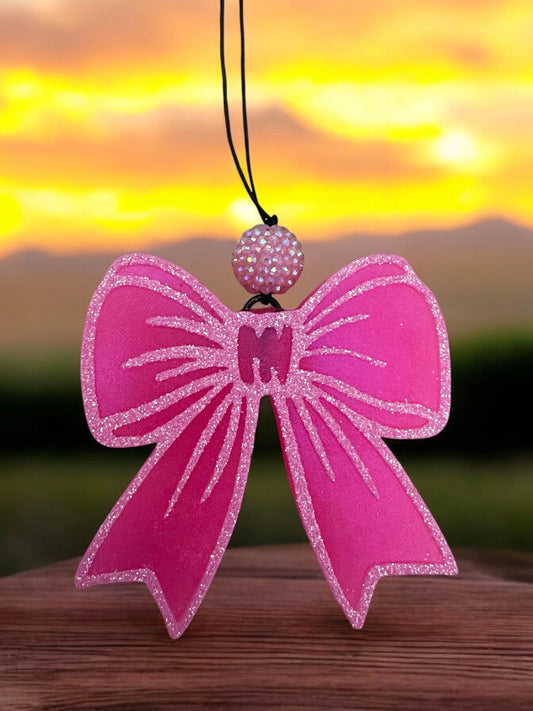Pink Bow Car Freshie