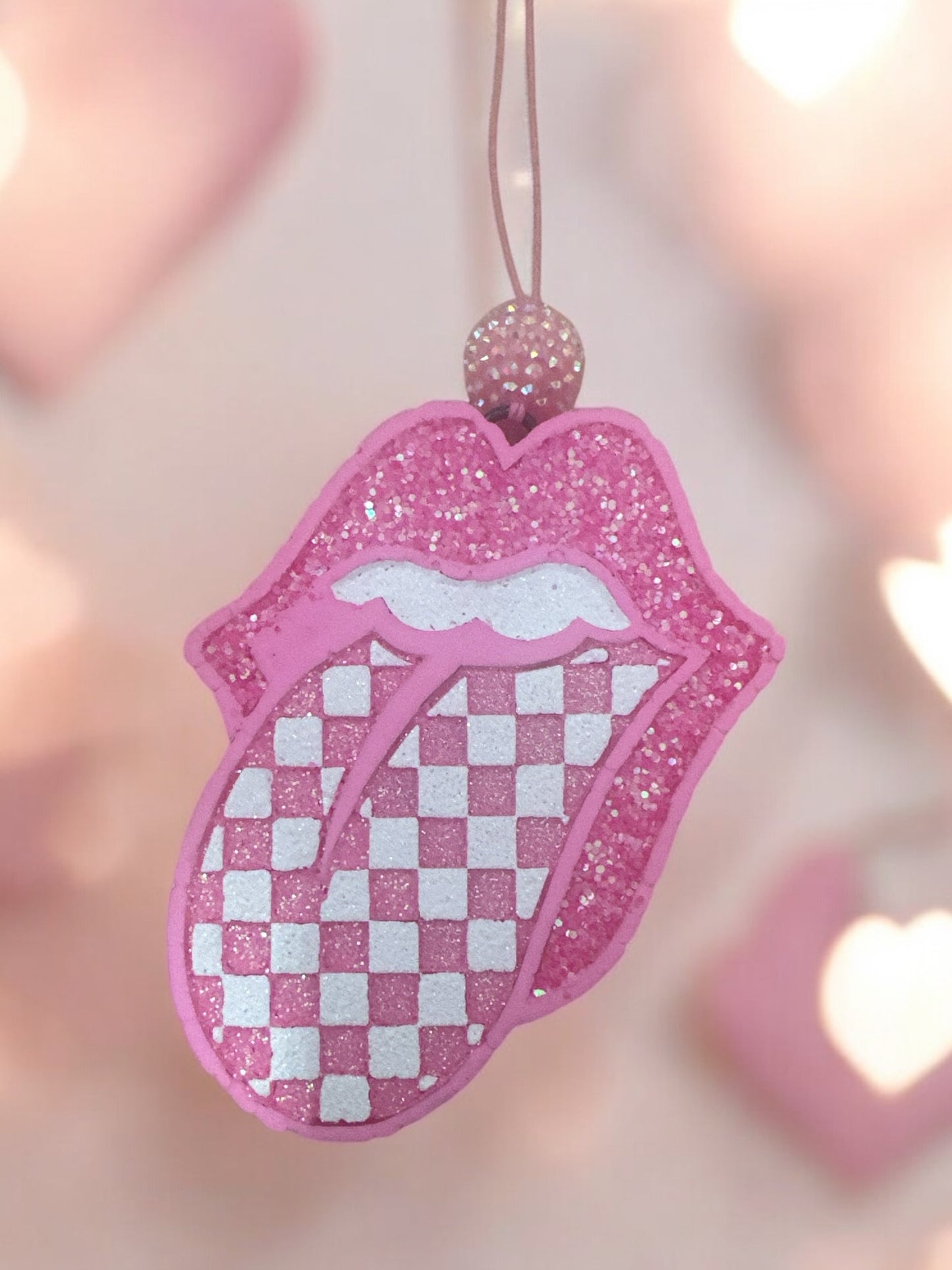 Checkered Tongue Car Freshie