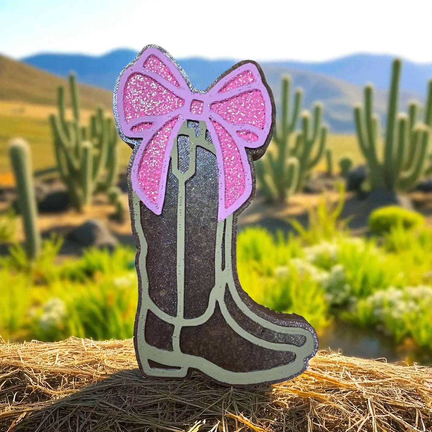 Cowboy Boots w/Bow Car Freshie