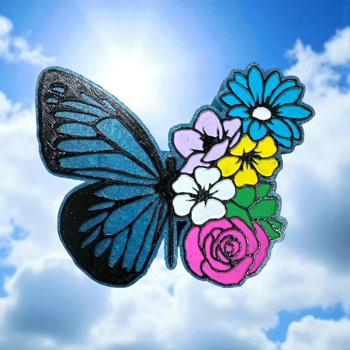 Floral Butterfly Car Freshie