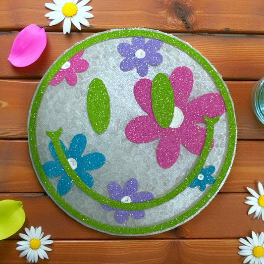 Floral Smiley Car Freshie