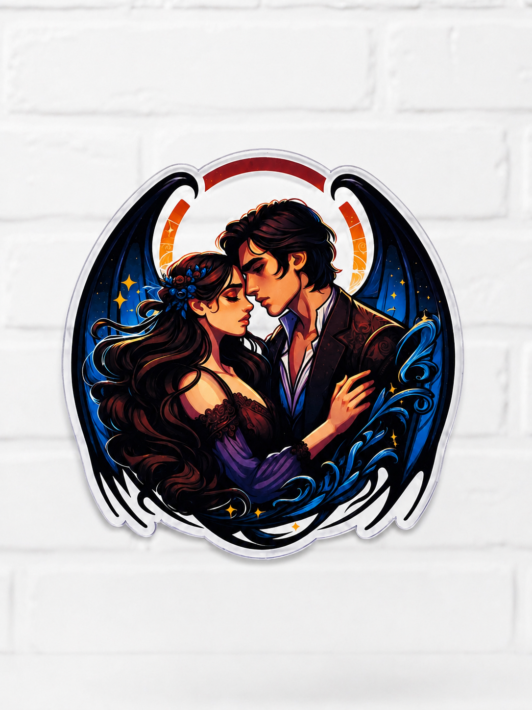 Feyre & Rhysand Dark Fantasy Winged Couple Car Freshie | Romantasy Air Freshener | Book Lover Gift | Handmade Car Scent