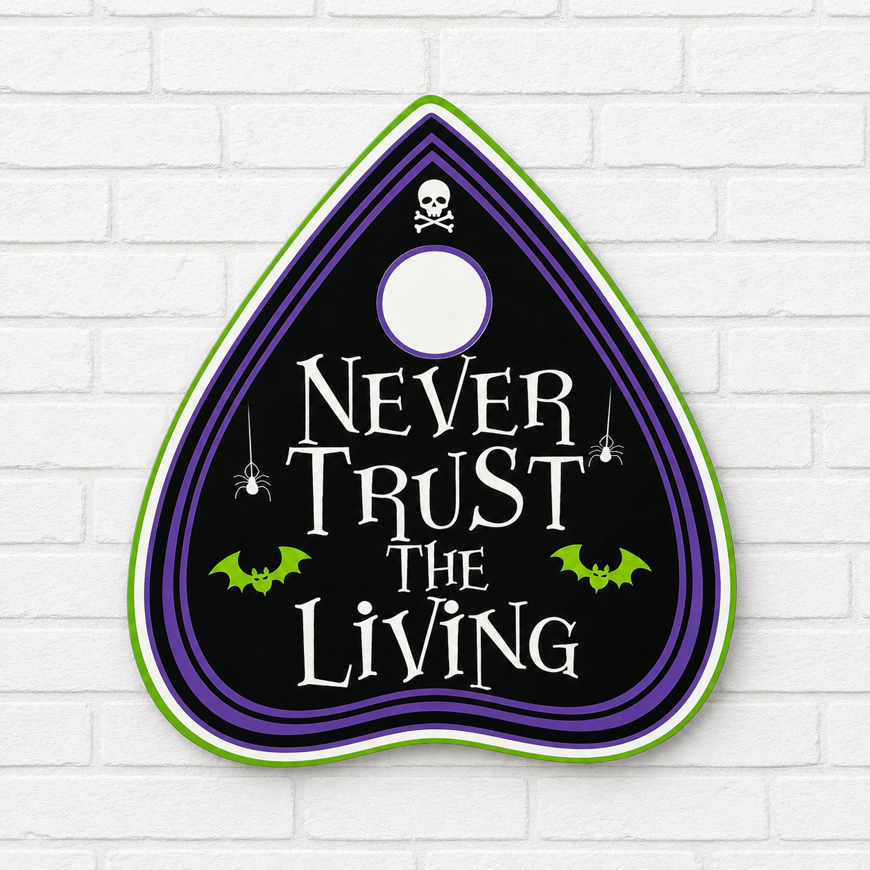 Never Trust the Living Ouija Planchette Car Freshie | Gothic Halloween Air Freshener