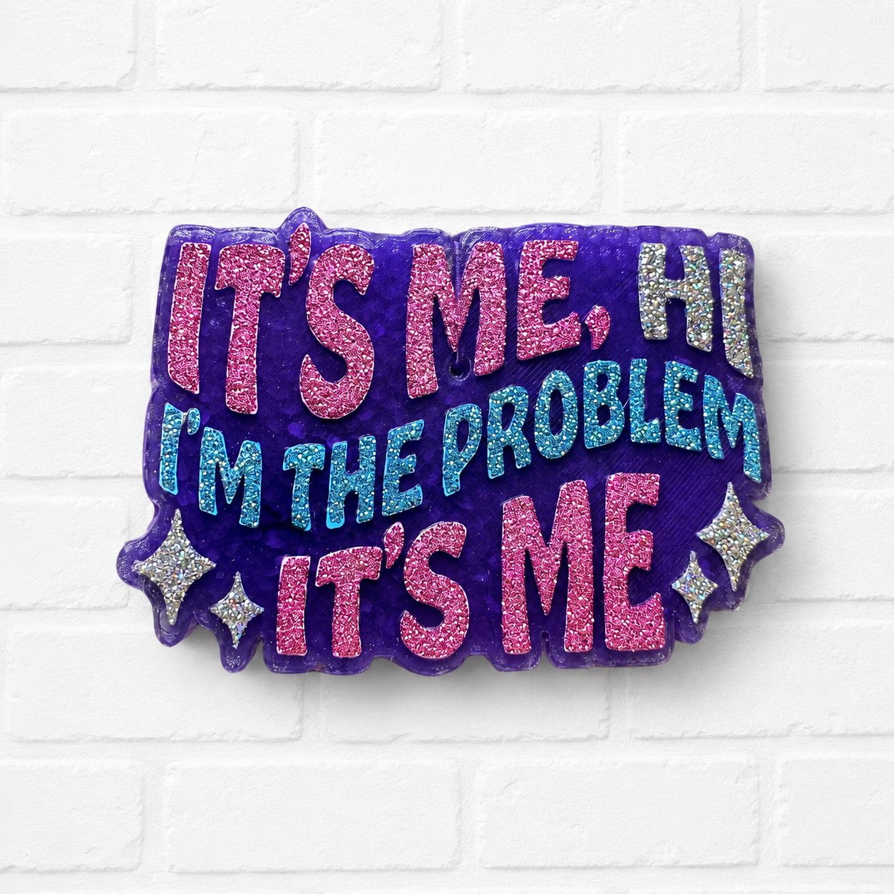 It’s Me, Hi I’m the Problem It’s Me Car Freshie | Funny Glitter Car Air Freshener | Handmade Scented Car Charm