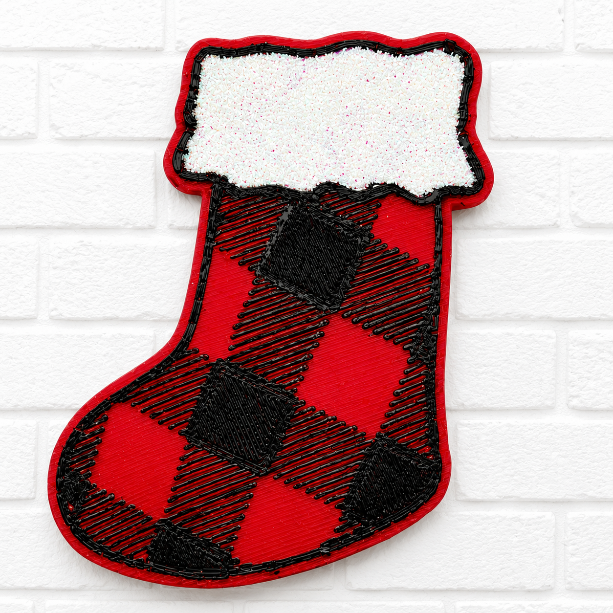 Buffalo Plaid Christmas Stocking Car Freshie – Holiday Air Freshener