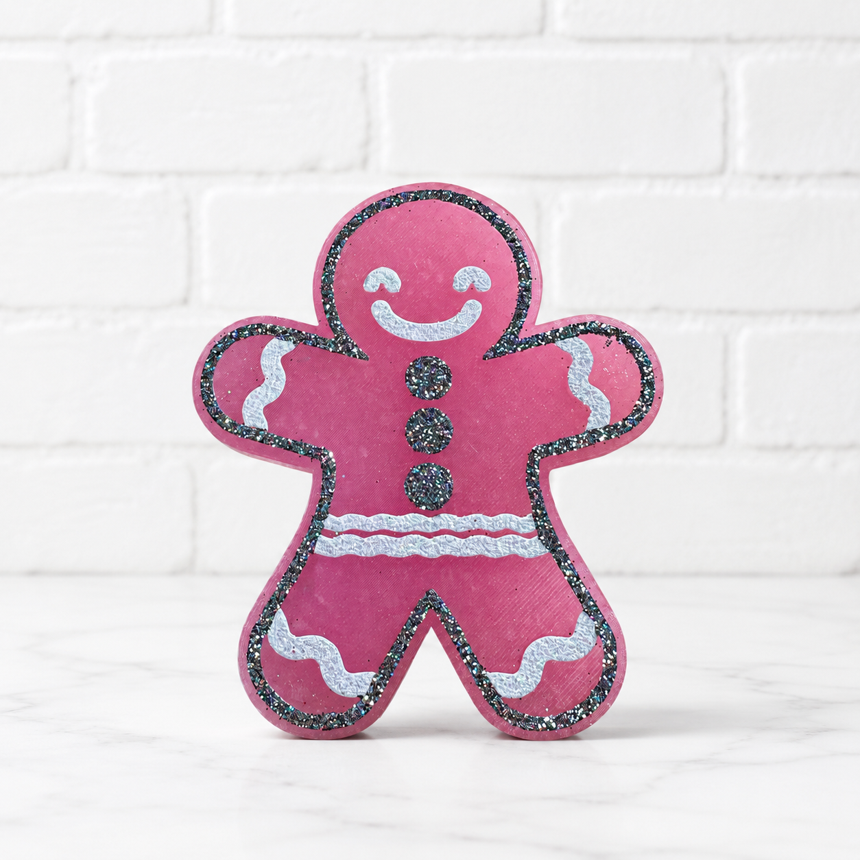 Pink Gingerbread Girl Car Freshie | Christmas Car Air Freshener | Holiday Gingerbread Freshie