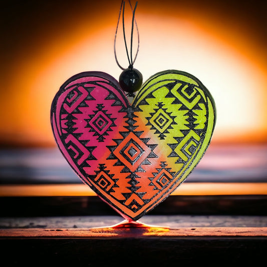 Aztec Heart Car Freshie