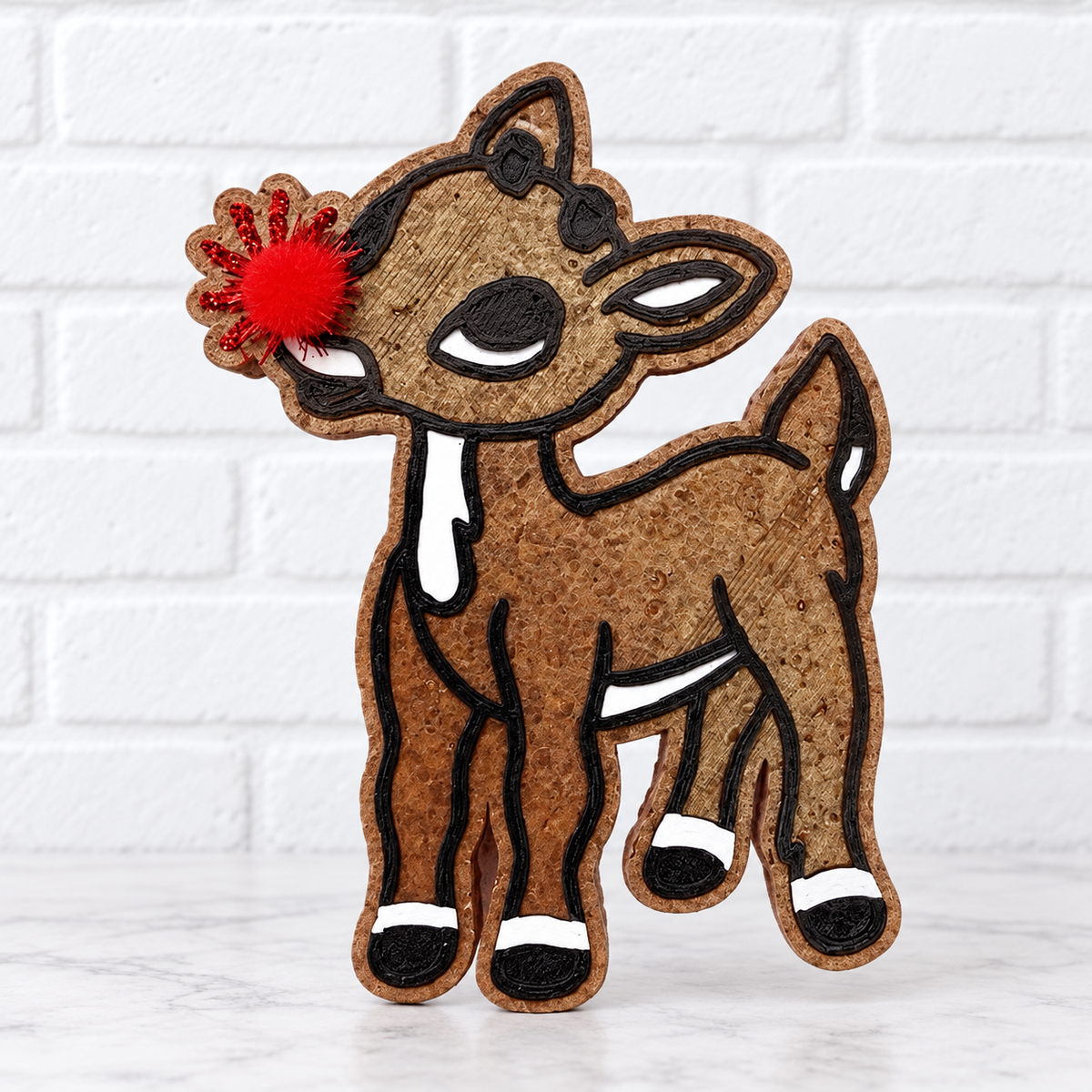 Rudolph Reindeer Christmas Car Freshie | Handmade Holiday Air Freshener