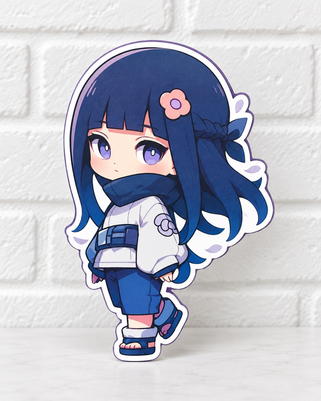 Blue-Haired Anime Girl Car Freshie