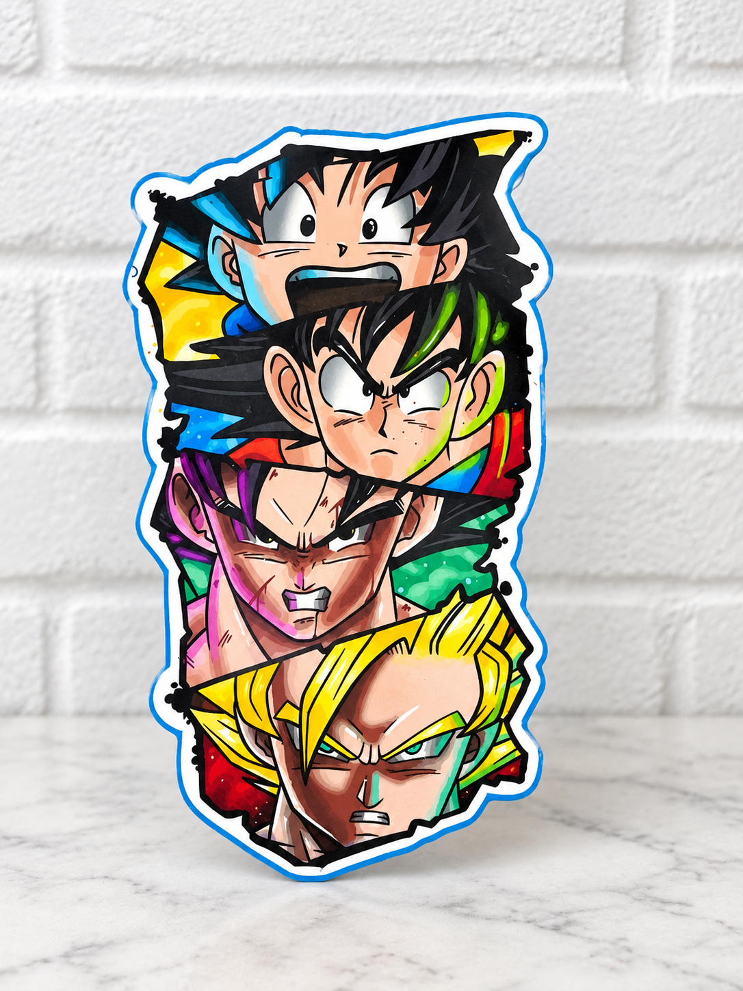 Anime Warrior Evolution Car Freshie | Colorful Anime-Inspired Air Freshener