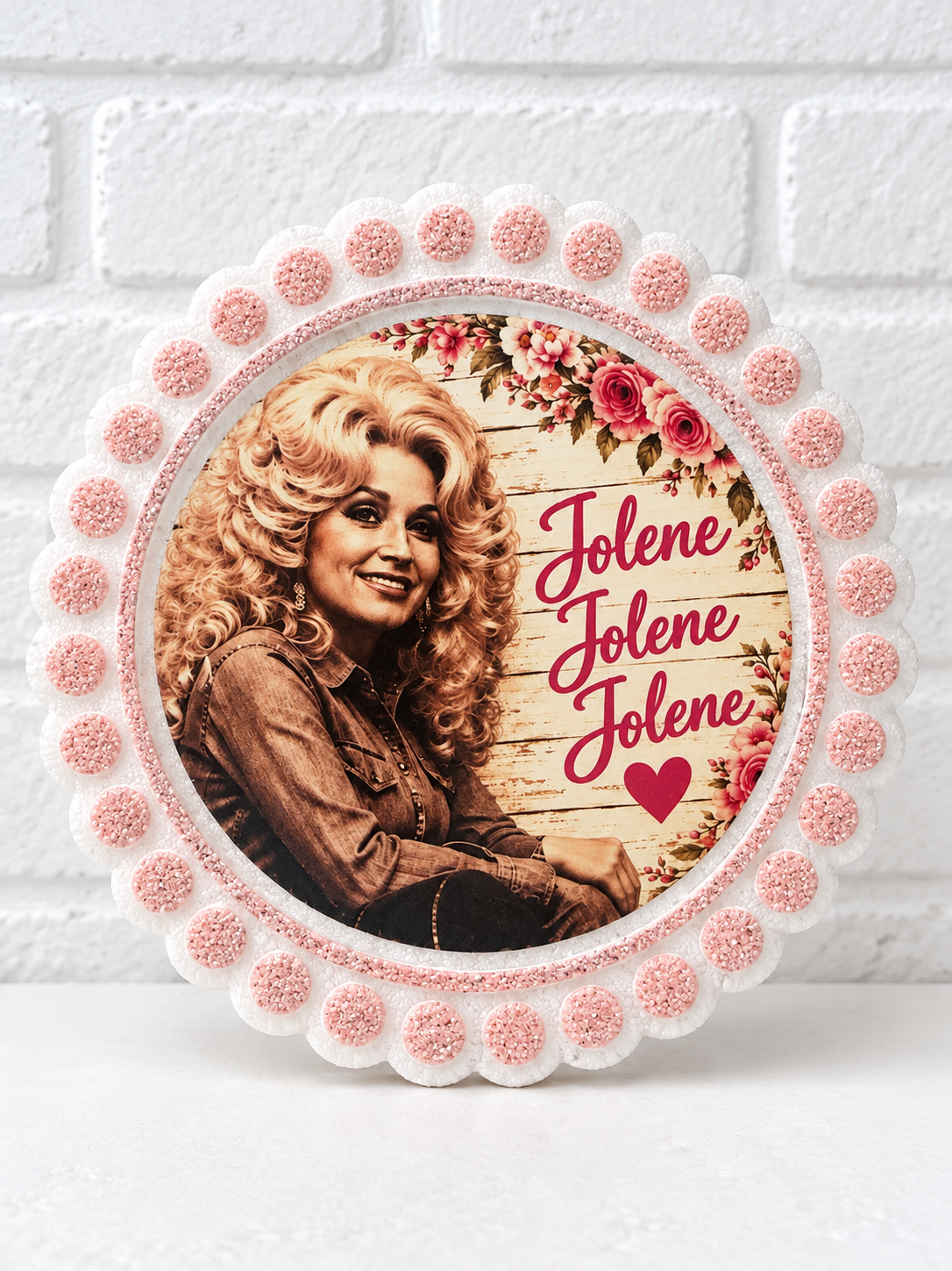 Jolene Car Freshie – Pink & White Floral Car Air Freshener