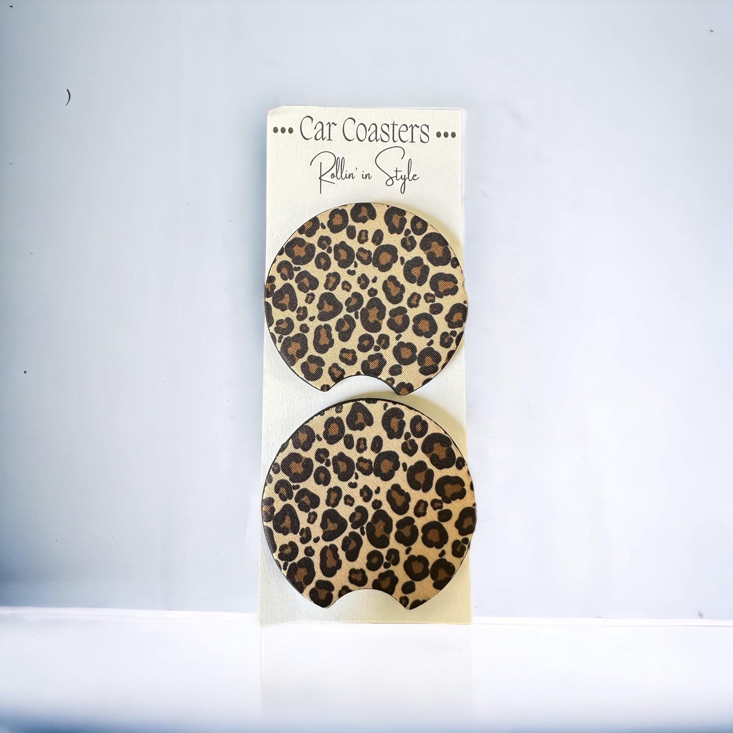 Leopard Print Car Coasters
