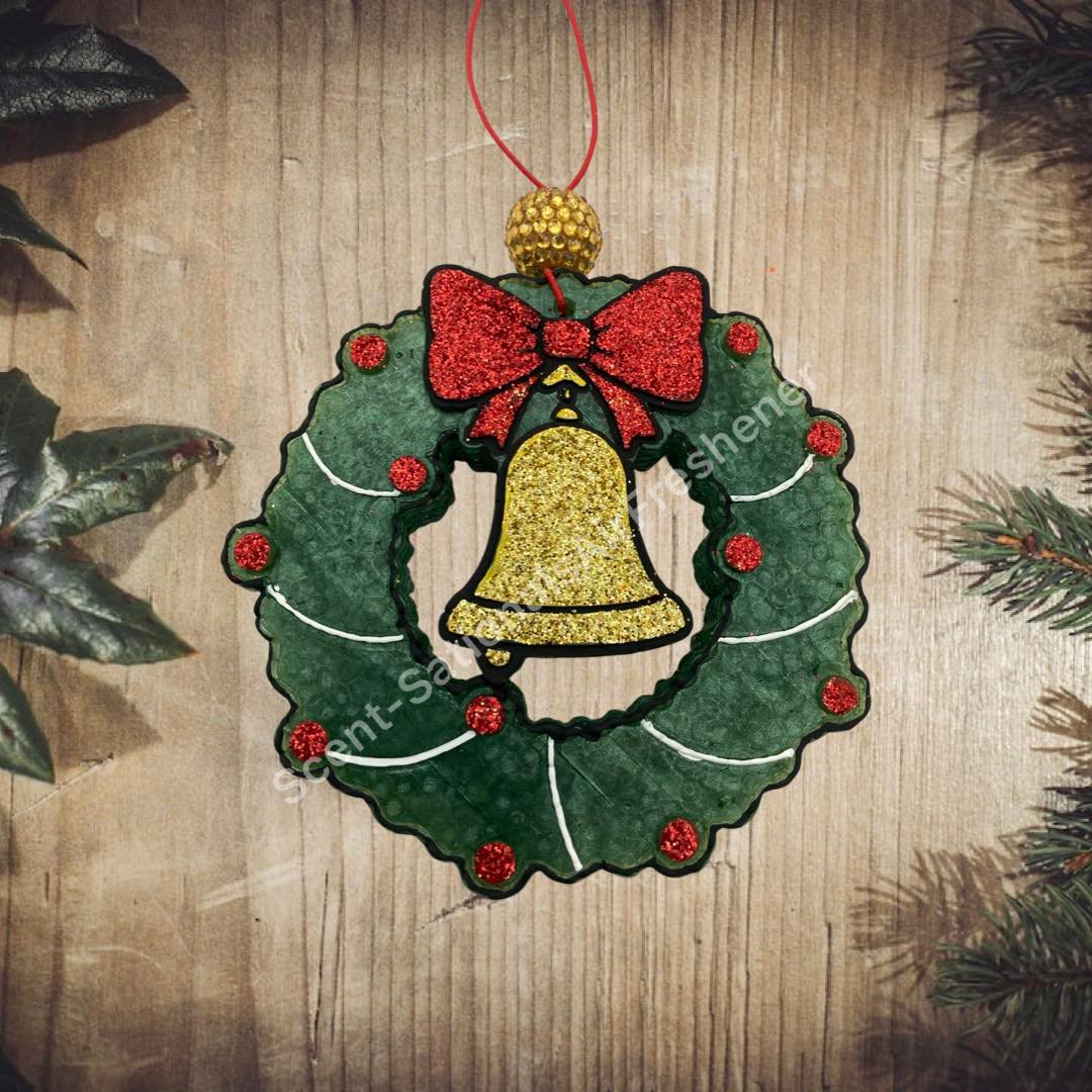 Christmas Wreath Car Freshie