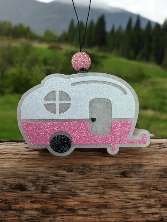 Pink Camper Car Freshie