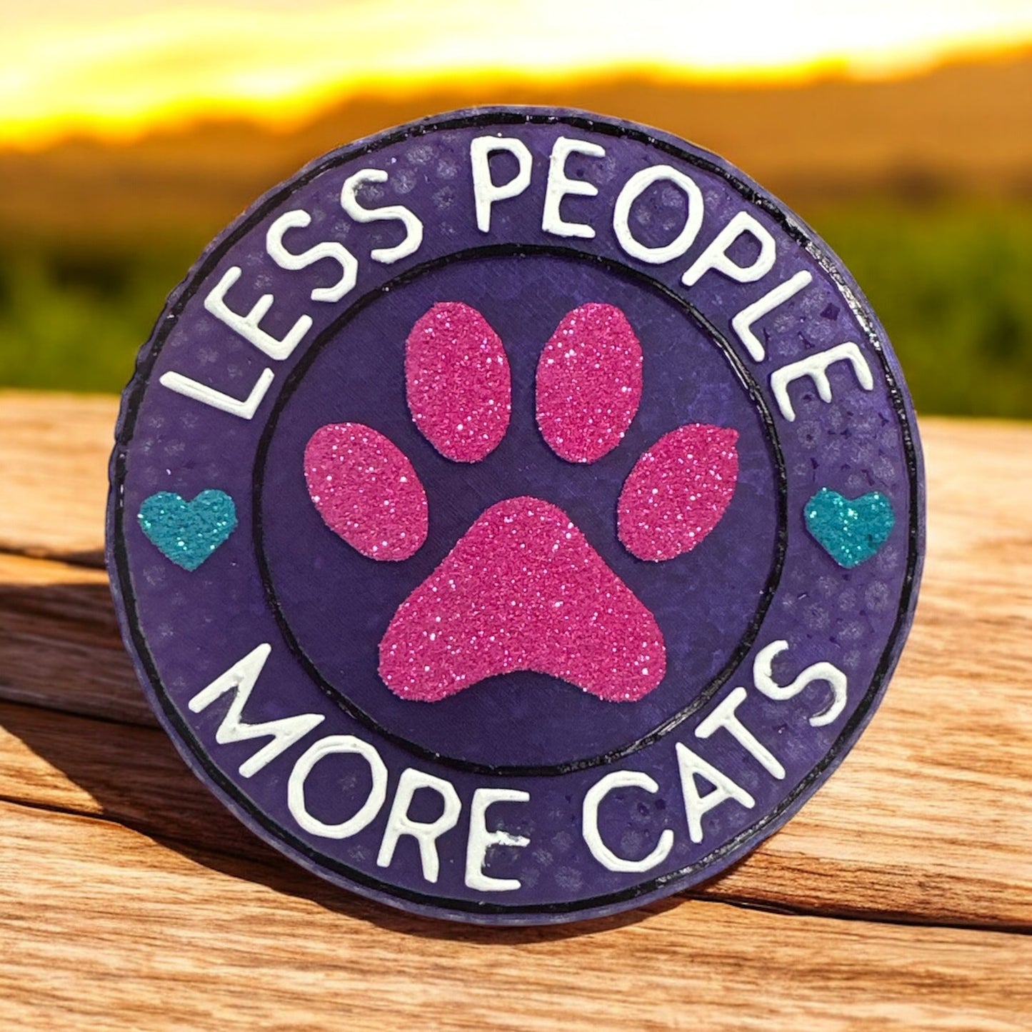 Less People More Cats Car Freshie