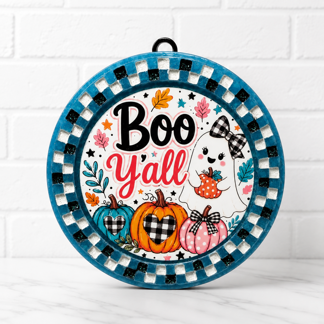 Boo Y’all Car Freshie – Cute Ghost & Pumpkin Halloween Design