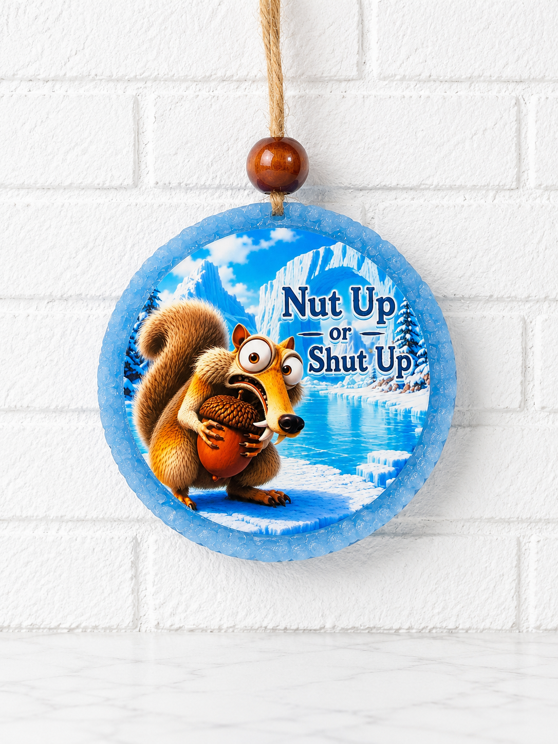 Nut Up or Shut Up Funny Squirrel Car Freshie | Handmade Aroma Bead Air Freshener