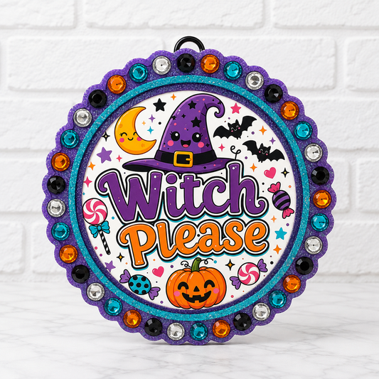 Witch Please Car Freshie – Cute Witch Hat Halloween Design