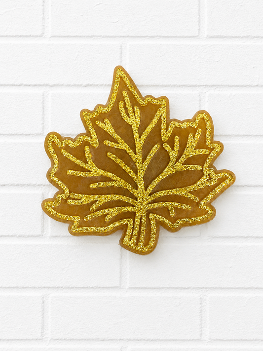 Glitter Maple Leaf Car Freshie | Fall Car Air Freshener | Handmade Autumn Leaf Freshie | Seasonal Car Scent
