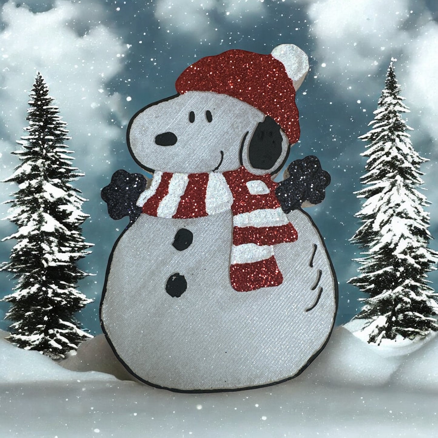 Snoopy Snowman Christmas Car Freshie