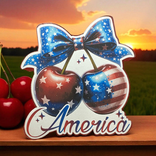 American Flag Cherries Car Freshie