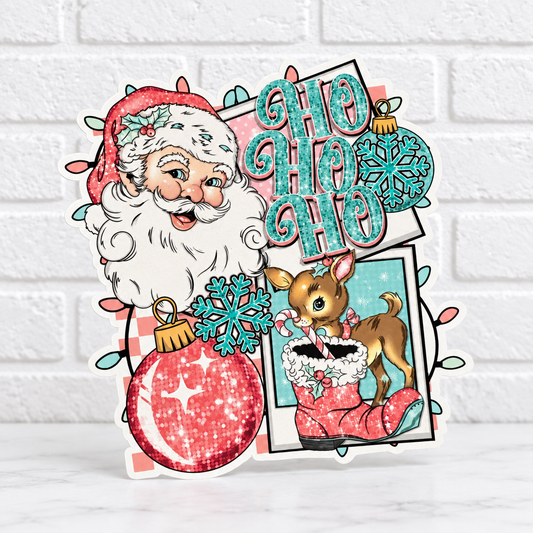 Vintage Santa Ho Ho Ho Christmas Car Freshie – Retro Holiday Air Freshener