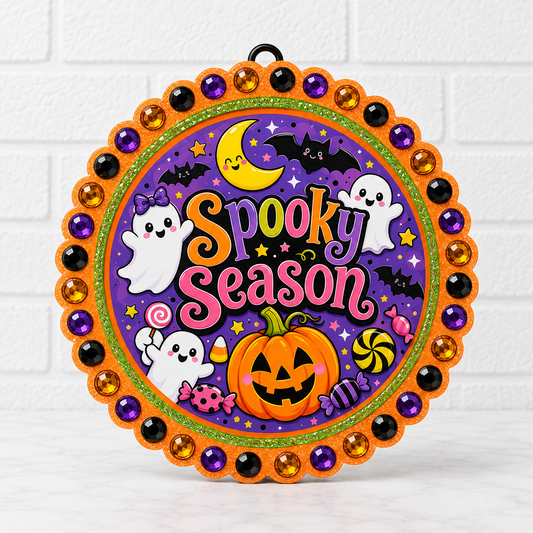 Spooky Season Car Freshie – Cute Ghost, Pumpkin & Halloween Design
