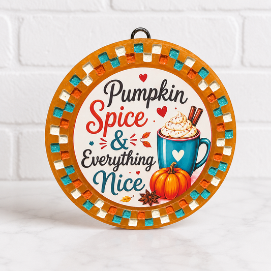 Pumpkin Spice & Everything Nice Car Freshie – Fall Pumpkin Design