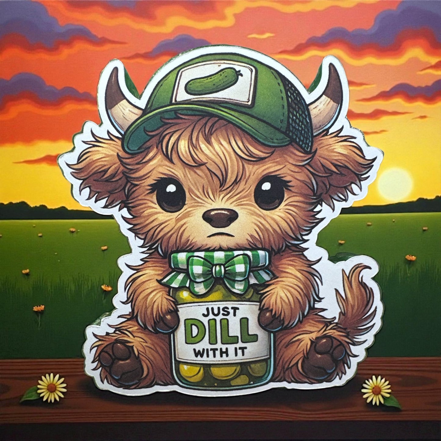 Just Dill With It Highland Cow Car Freshie