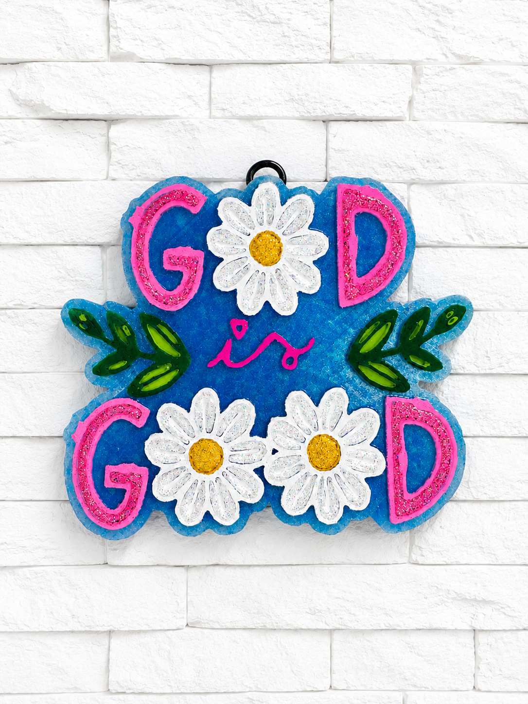 God Is Good Christian Floral Car Freshie | Handmade Daisy Car Air Freshener