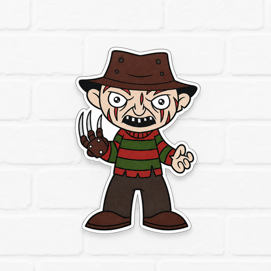 Freddy Krueger Car Freshie | A Nightmare on Elm Street Air Freshener | Chibi Freddy Freshie | Horror Car Air Freshener