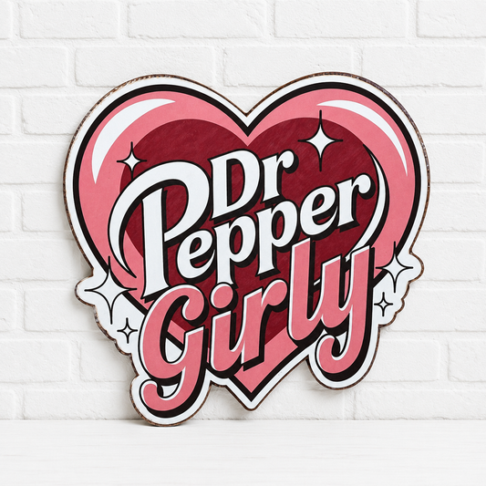 Dr Pepper Girly Car Freshie | Pink Heart Air Freshener | Cute Soda Lover Gift