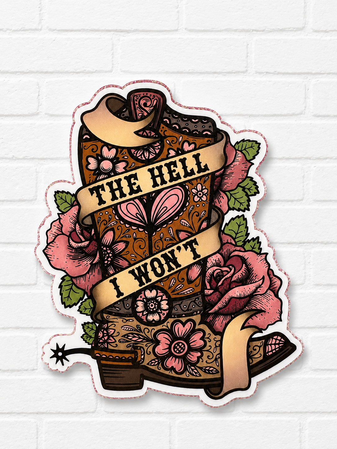 The Hell I Won’t Car Freshie | Sassy Western Cowgirl Boot Air Freshener | Floral Cowboy Boot Car Accessory | Handmade Freshie