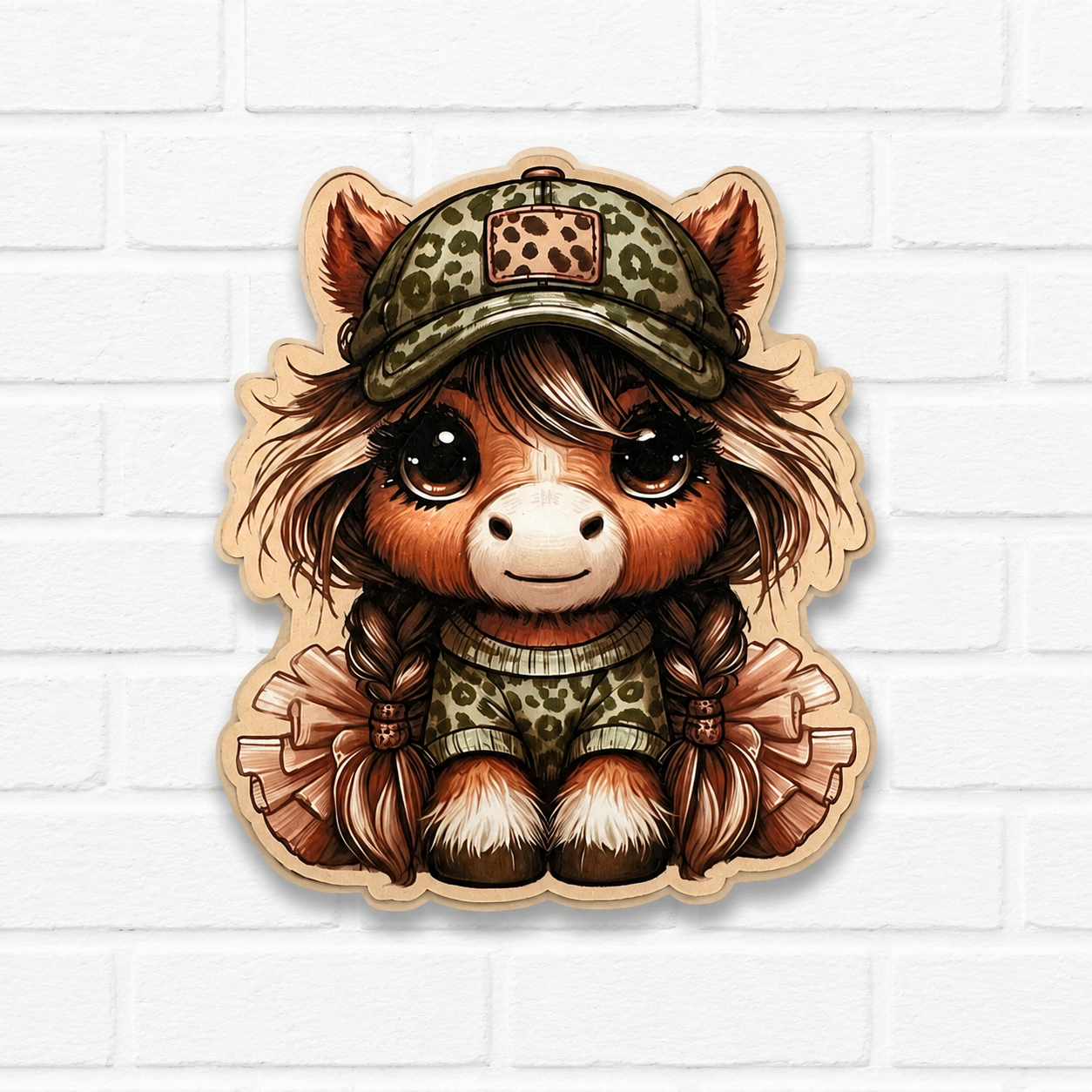 Cute Pony Car Freshie | Camo Hat & Leopard Print Air Freshener | Country Girl Car Accessory | Handmade Freshie