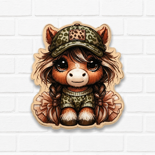 Cute Pony Car Freshie | Camo Hat & Leopard Print Air Freshener | Country Girl Car Accessory | Handmade Freshie