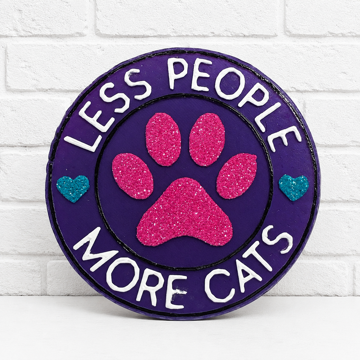 Less People More Cats Car Freshie | Funny Cat Lover Air Freshener | Handmade Cat Paw Car Freshener | Cat Mom Gift