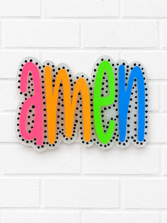 AMEN Car Freshie | Christian Car Air Freshener | Colorful Faith-Based Handmade Freshie | Religious Gift