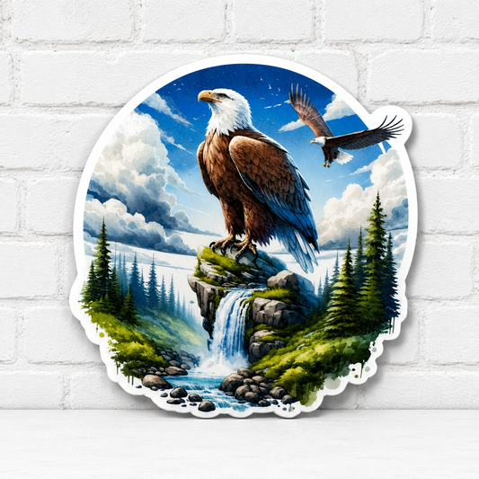 Majestic Bald Eagle Car Freshie | American Eagle Waterfall Air Freshener