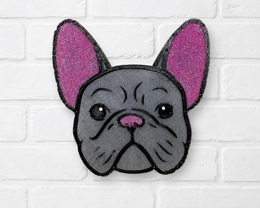 French Bulldog Car Freshie | Handmade Dog Air Freshener | Glitter Frenchie Car Freshener | Cute Car Accessory