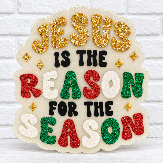 Jesus Is the Reason for the Season Christmas Car Freshie | Handmade Holiday Air Freshener