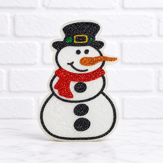 Glitter Snowman Christmas Car Freshie | Handmade Holiday Air Freshener
