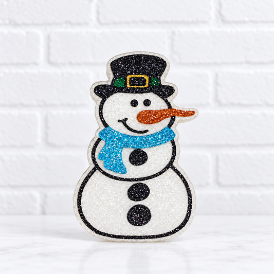 Glitter Snowman Christmas Car Freshie | Handmade Holiday Air Freshener