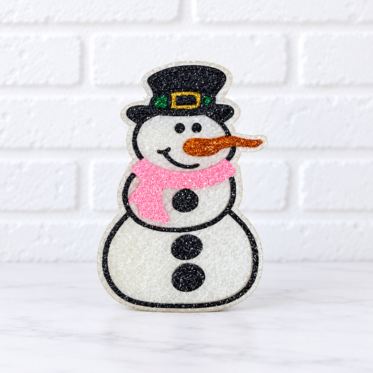 Glitter Snowman Christmas Car Freshie | Handmade Holiday Air Freshener