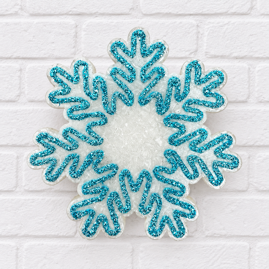 Blue Snowflake Car Freshie – Glitter Winter Air Freshener