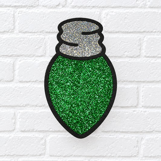 Green Christmas Bulb Car Freshie – Glitter Holiday Air Freshener