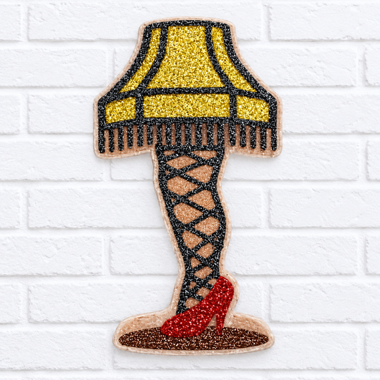 Glitter Leg Lamp Car Freshie – Funny Christmas Car Air Freshener