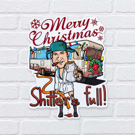 Merry Christmas RV Humor Car Freshie – “Shitter’s Full” Holiday Air Freshener