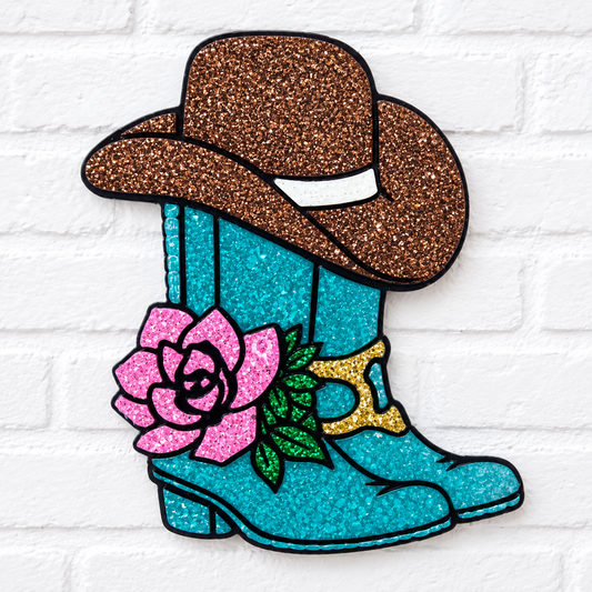 Turquoise Cowgirl Boot Car Freshie – Western Floral Air Freshener