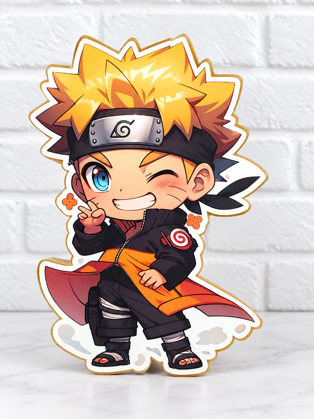 Blond Ninja Chibi Car Freshie | Anime-Inspired Air Freshener