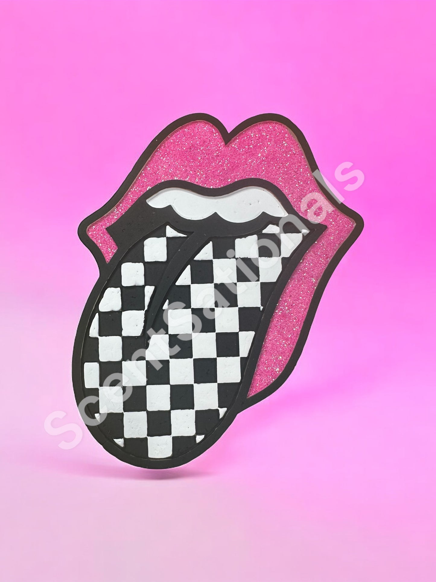 Checkered Tongue Car Freshie